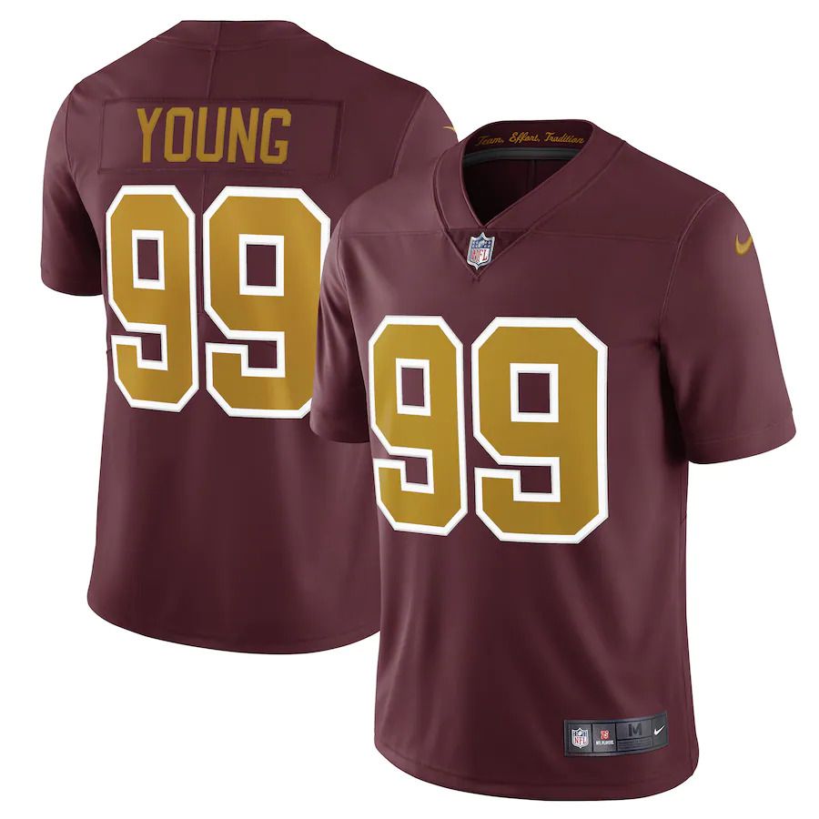 Men Washington Redskins 99 Chase Young Nike Burgundy Alternate Vapor Limited NFL Jersey